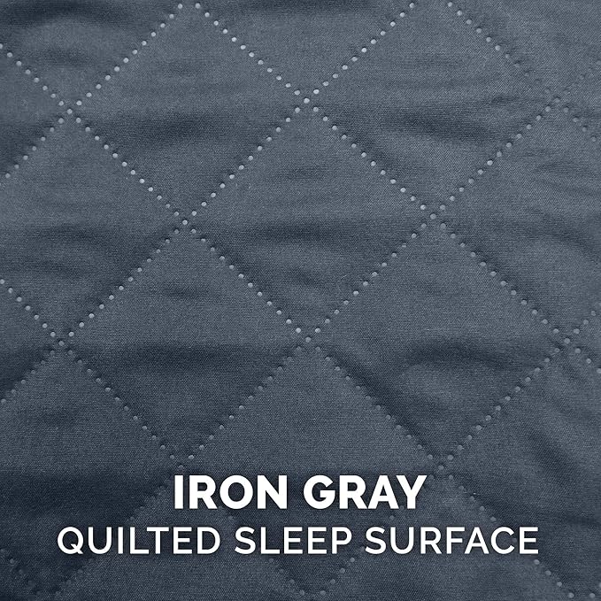 Furhaven Orthopedic Dog Bed for Medium/Small Dogs w/ Removable Bolsters & Washable Cover, For Dogs Up to 35 lbs - Quilted Sofa - Iron Gray, Medium-PurrikoPets