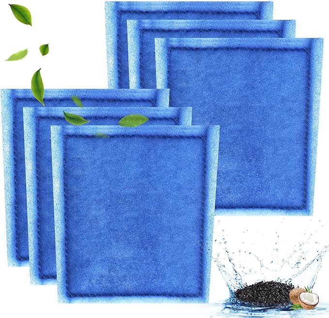 6 Pack Fish Tank Filter Cartridge, Rite-Size C filter cartridges Compatible with Marineland Penguin PRO Power Filters 275/375 & Original Penguin Power Filters 200/350 and AQUA-Tech 20-40 & 30-60-PurrikoPets