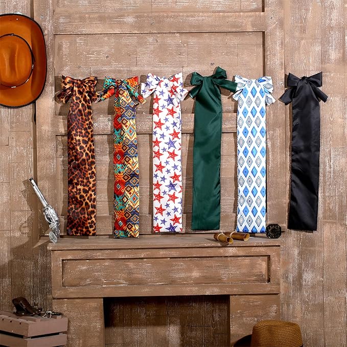 6 Pcs Horse Tail Bag Breathable Guard 22" Slip on Horse Care Tail Wrap 2 Strand Closure Straps Grooming Supplies to Keep from Dirt Breakage Rubbing 6 Designs(Vintage Style)-PurrikoPets