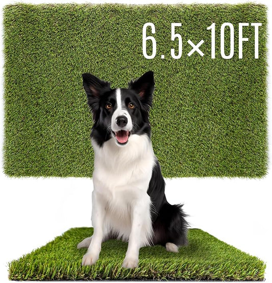 Dog Grass Pads 6.5 x 10 FT Artificial Grass Pee Pads for Dogs Potty Fake Grass Rug Turf Mat for Dogs Training Indoor Outdoor Garden Lawn Artificial Grass Rug-PurrikoPets