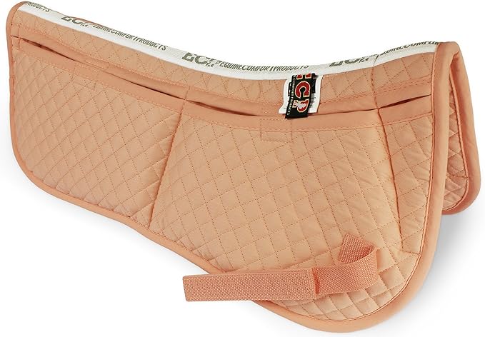ECP Equine Comfort Products Adjustable Shock Absorbing Memory Foam Half Saddle Pad, Injury Prevention & Pressure Relief, Customizable Fit, Breathable for All Riding Styles-PurrikoPets