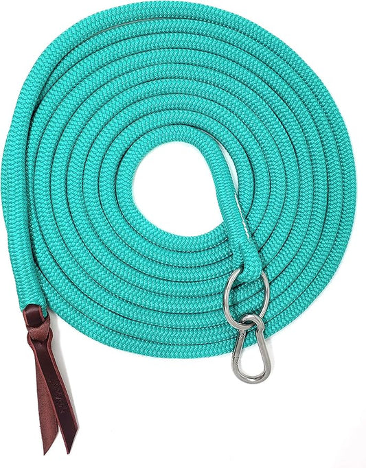 22' Long Line with SS O Ring and Carabiner (Turquoise)-PurrikoPets