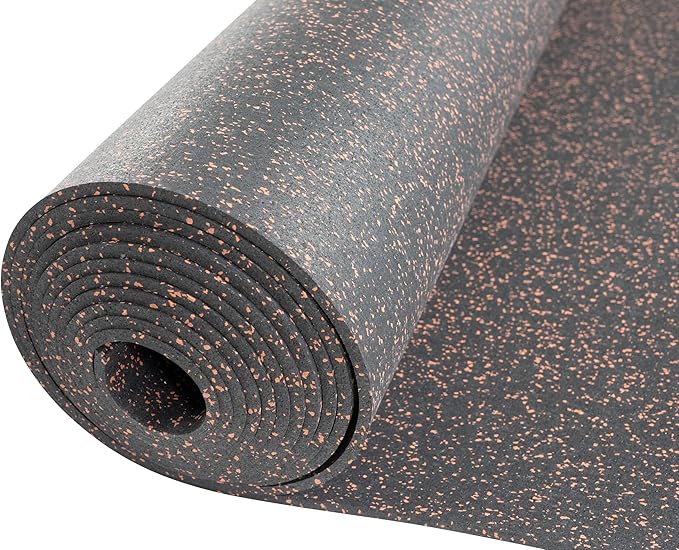 Genaflex Rubber Gym Floor Mat - 8mm Thick - Heavy Duty Commercial Protective Gym Flooring Roll (10% Red, 4' X 10')-PurrikoPets