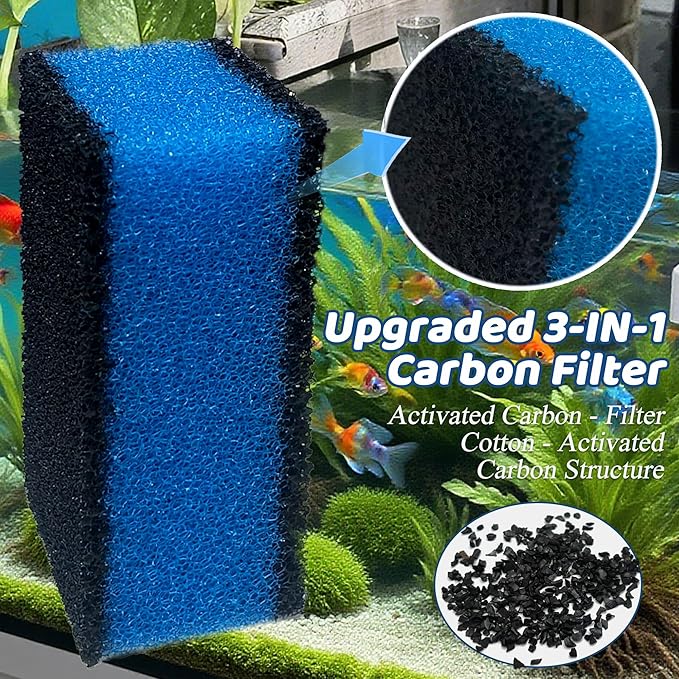 2 Sets of Upgraded Three-Stage Filtration Fish Tank Filter for AquaClear 30 Power Filter, 2 Set of Replacement Maintenance Kit for Fish Tank Filter for 30/150 30-Gallon Aquarium-PurrikoPets