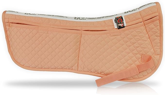 ECP Equine Comfort Products Adjustable Shock Absorbing Memory Foam Half Saddle Pad, Injury Prevention & Pressure Relief, Customizable Fit, Breathable for All Riding Styles-PurrikoPets
