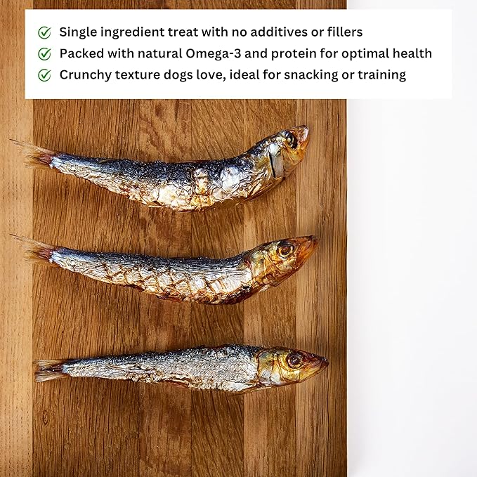 ALFIE'S TREATOS Sardines for Dogs & Cats (10.6 oz, 4x2.65 oz), Bulk Bundle, Air-Dried Fish Dog Treats, Omega-3 Food Topper, Single Ingredient, Australian Wild-Caught, Freeze-Dried Alternative-PurrikoPets