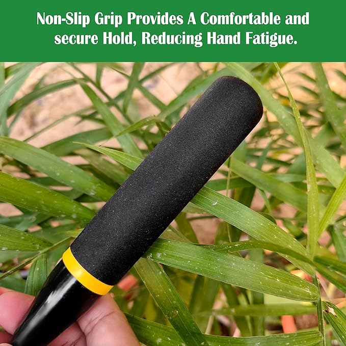 Gardening Tools – 3-in-1 Premium Garden Tool Set,Heavy Duty Pruning Shear, Trowel and Transplanter,Rust-Proof Hand Tool Set, Ideal Gardening Gifts for All (Black)-PurrikoPets