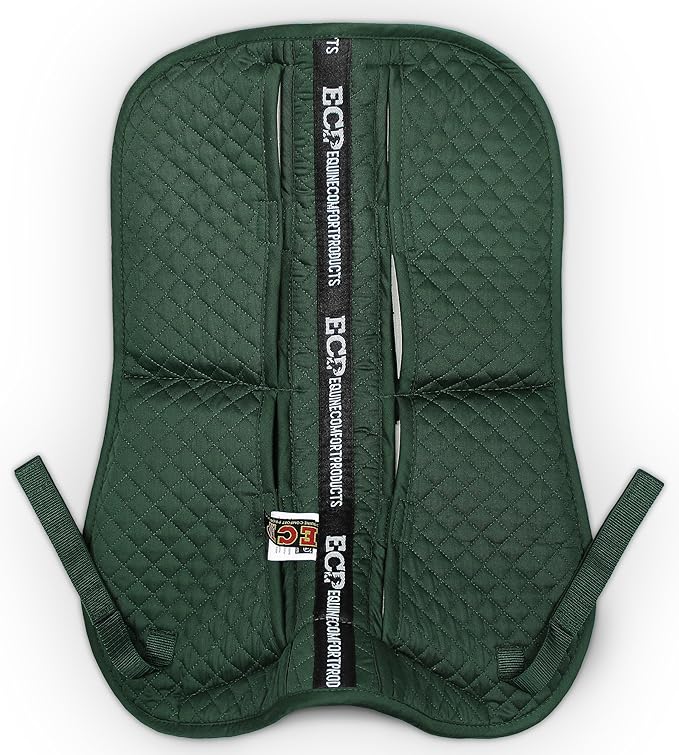 ECP Equine Comfort Products Adjustable Shock Absorbing Memory Foam Half Saddle Pad, Injury Prevention & Pressure Relief, Customizable Fit, Breathable for All Riding Styles-PurrikoPets