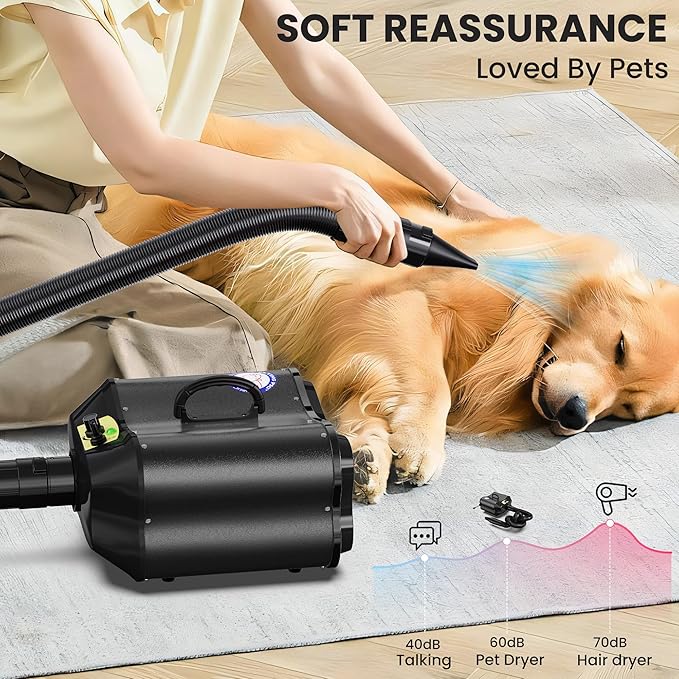 Flying Pig Double Motor High Performance Dog Pet Grooming Dryer (Black)-PurrikoPets