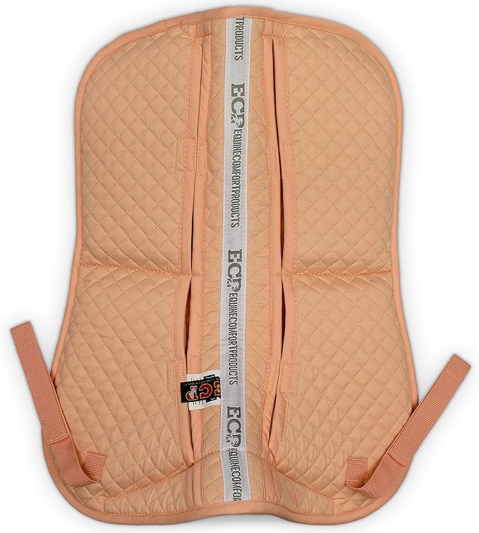 ECP Equine Comfort Products Adjustable Shock Absorbing Memory Foam Half Saddle Pad, Injury Prevention & Pressure Relief, Customizable Fit, Breathable for All Riding Styles-PurrikoPets
