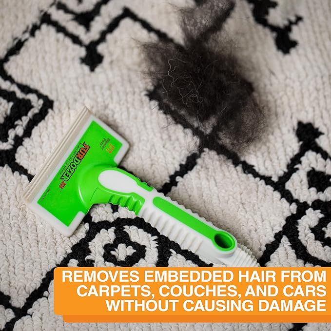 FurDozer X6 Pet Hair Remover & Auto Detailing Tool - Cat & Dog Hair Remover for Carpets, Car Interiors, Couches, Bedding, & Pet Furniture - Reusable Pet Hair Removal Tool for Cat and Dog Fur & Lint-PurrikoPets