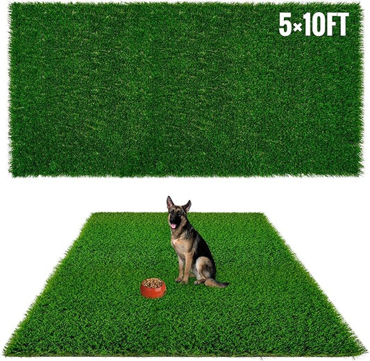 Fake Grass for Dogs to Pee on, Artificial Grass for Dogs , Dog Pee Pads Extra Large, Outdoor Grass Mats, Washable, 5x10FT Puppy Potty Training Rug, Strong Permeability, Washable-PurrikoPets