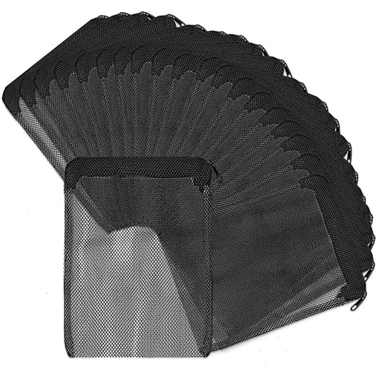 20PCS Aquarium Filter Media Bags for Aquarium with Zipper, Fine Mesh Bag Reusable Strong Polyester for Activated Carbon, Bio Filter Balls, Ceramic Rings, Filter Stones 7.8" x 5.9"-PurrikoPets