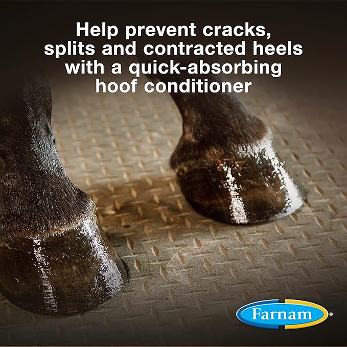 Farnam Horseshoer's Secret Deep-Penetrating Hoof Oil for Horses, Conditions Dry Hooves and Prevents Cracks, Splits and Contracted Heels, Contains Avocado Oil, 32 Oz.-PurrikoPets