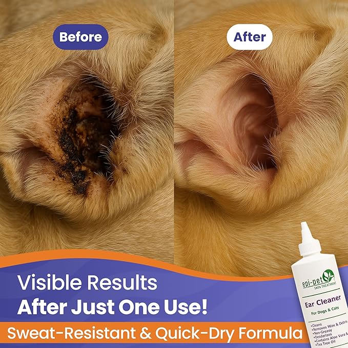 Ear Cleaner for Pets, 16-Ounce (90713)-PurrikoPets