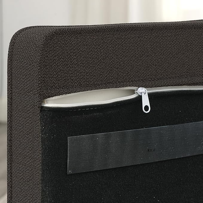 Dog Sofa Couch for Medium to Large Dogs, Memory Foam Pet Sofa Couch with Washable Fabric, Durable Elevated Dog Bed with Legs, Removable Cushion for Medium and Large Dogs, Dark Brown-PurrikoPets