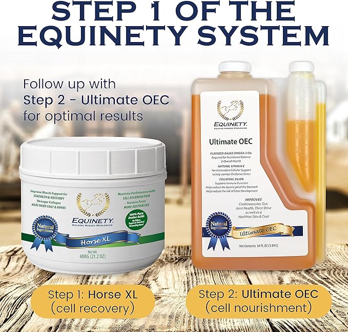 100-Day Supply Horse XL Supplements – Horse Care Weight Gain Supplement W/ 8 Amino Acids - No Soy or Sugar Coat Defense for Horses - Joint Supplement, Equine Supplies & Hoof Supplements-PurrikoPets