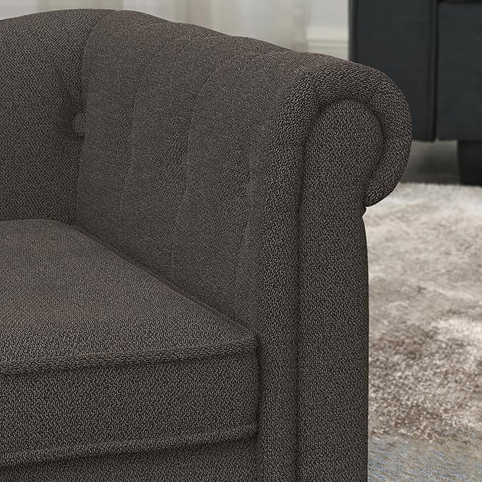 Dog Sofa Couch for Medium to Large Dogs, Memory Foam Pet Sofa Couch with Washable Fabric, Durable Elevated Dog Bed with Legs, Removable Cushion for Medium and Large Dogs, Dark Brown-PurrikoPets