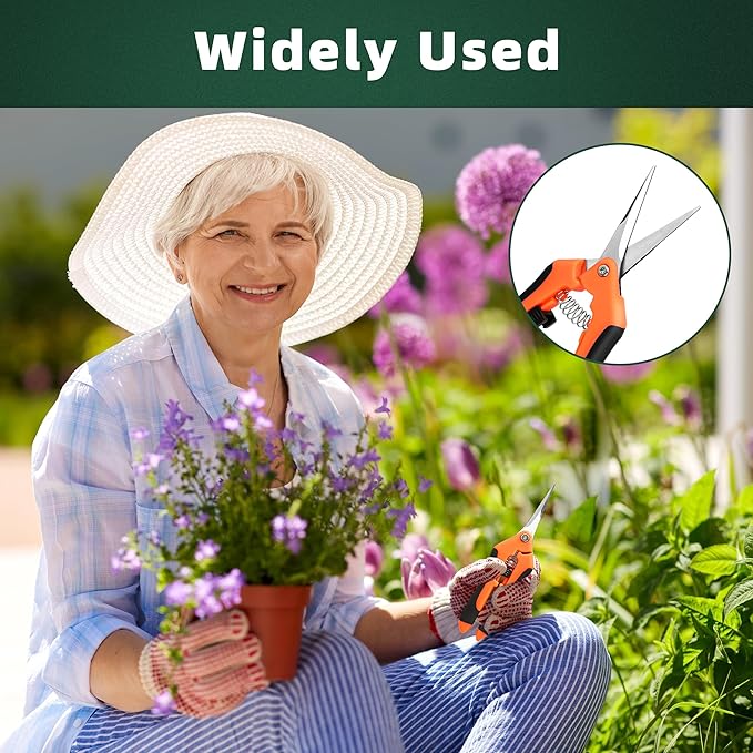 3-Pack Stainless Steel Pruning Shears, Pruning Snips and Clippers for Gardening-PurrikoPets