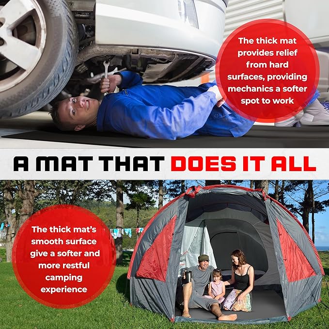 8FT x 4FT Extra Large Exercise Mat - PVC Floor Workout Mat with Carry Bag, Cleaning Cloth - Non slip Thick Workout Mats for Home Gym Flooring, Fitness Training Mat for Weights Pilates Cardio-PurrikoPets