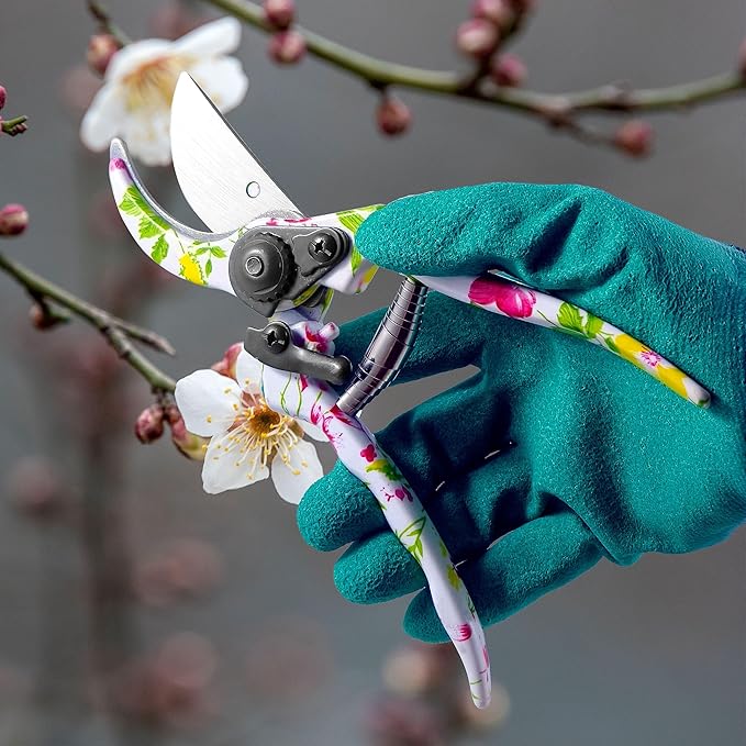 41-Piece Premium Gardening Tool Set, Stainless Steel Heavy Duty Gardening Tool Kit, with Non-Slip Rubber Grip, Storage Tote Bag, Outdoor Hand Tools, Ideal Gardening Gifts for All (Pink Floral)-PurrikoPets