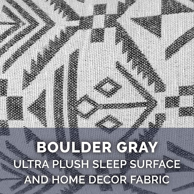 Furhaven Orthopedic Dog Bed for Large/Medium Dogs w/ Removable Bolsters & Washable Cover, For Dogs Up to 55 lbs - Plush & Southwest Kilim Woven Decor Sofa - Boulder Gray, Large-PurrikoPets