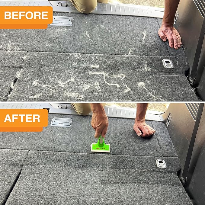 FurDozer X6 Pet Hair Remover & Auto Detailing Tool - Cat & Dog Hair Remover for Carpets, Car Interiors, Couches, Bedding, & Pet Furniture - Reusable Pet Hair Removal Tool for Cat and Dog Fur & Lint-PurrikoPets