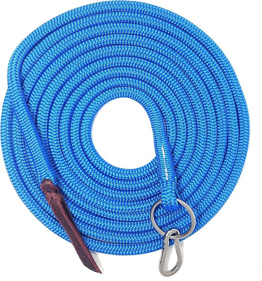 22' Long Line with SS O Ring and Carabiner (Blue)-PurrikoPets